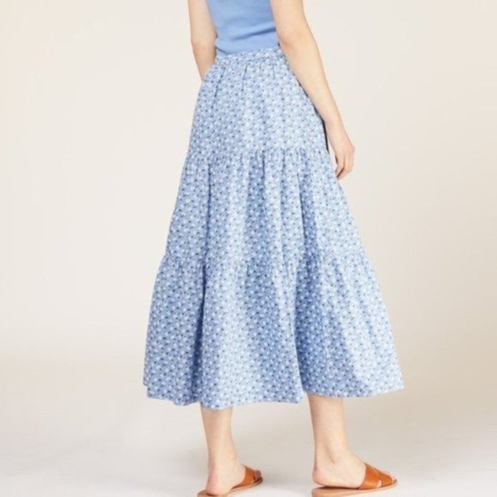 NWT People Tree Ethically Made Floral Mid Skirt - Picture 3 of 4